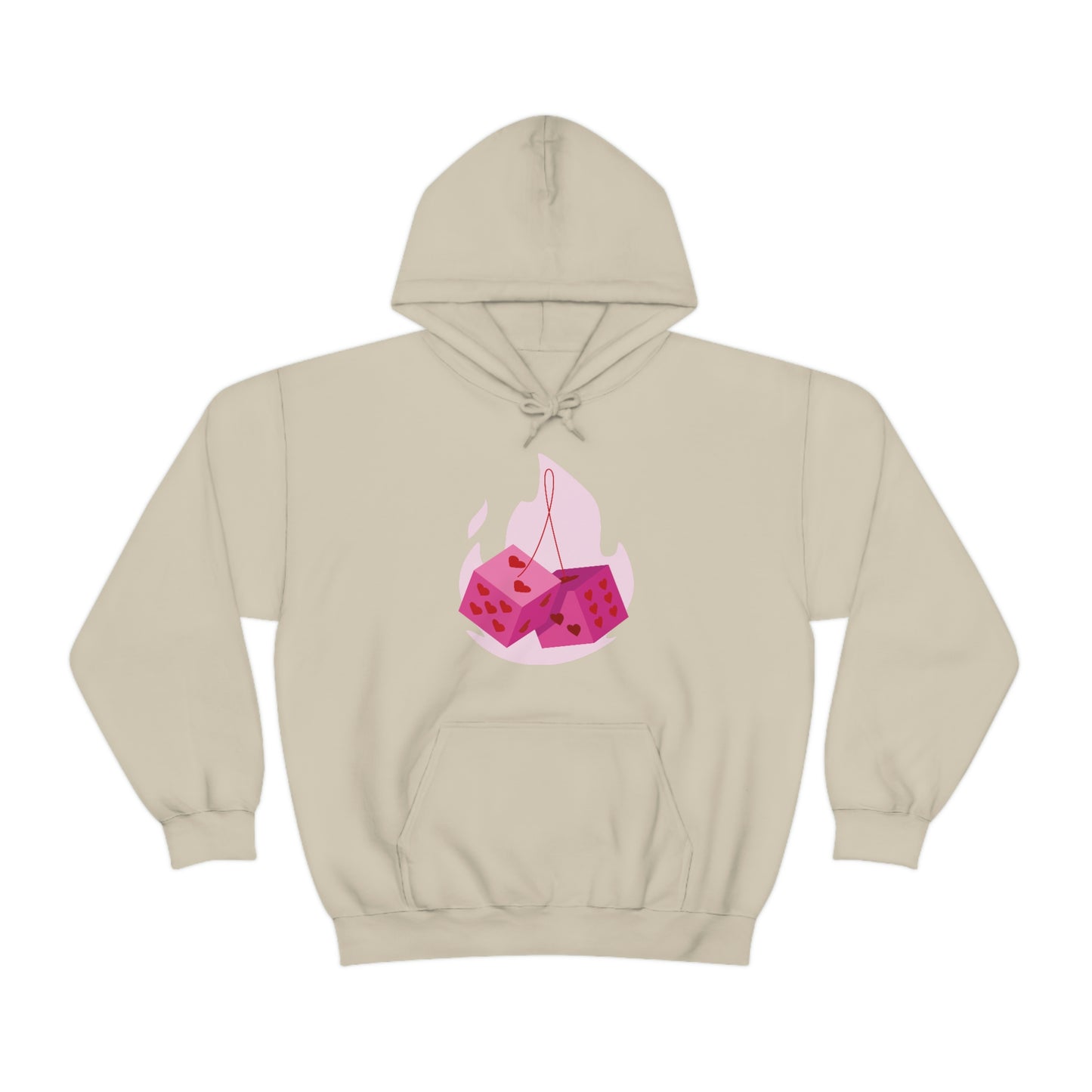 Dice Hearts Unisex Hooded Sweatshirt