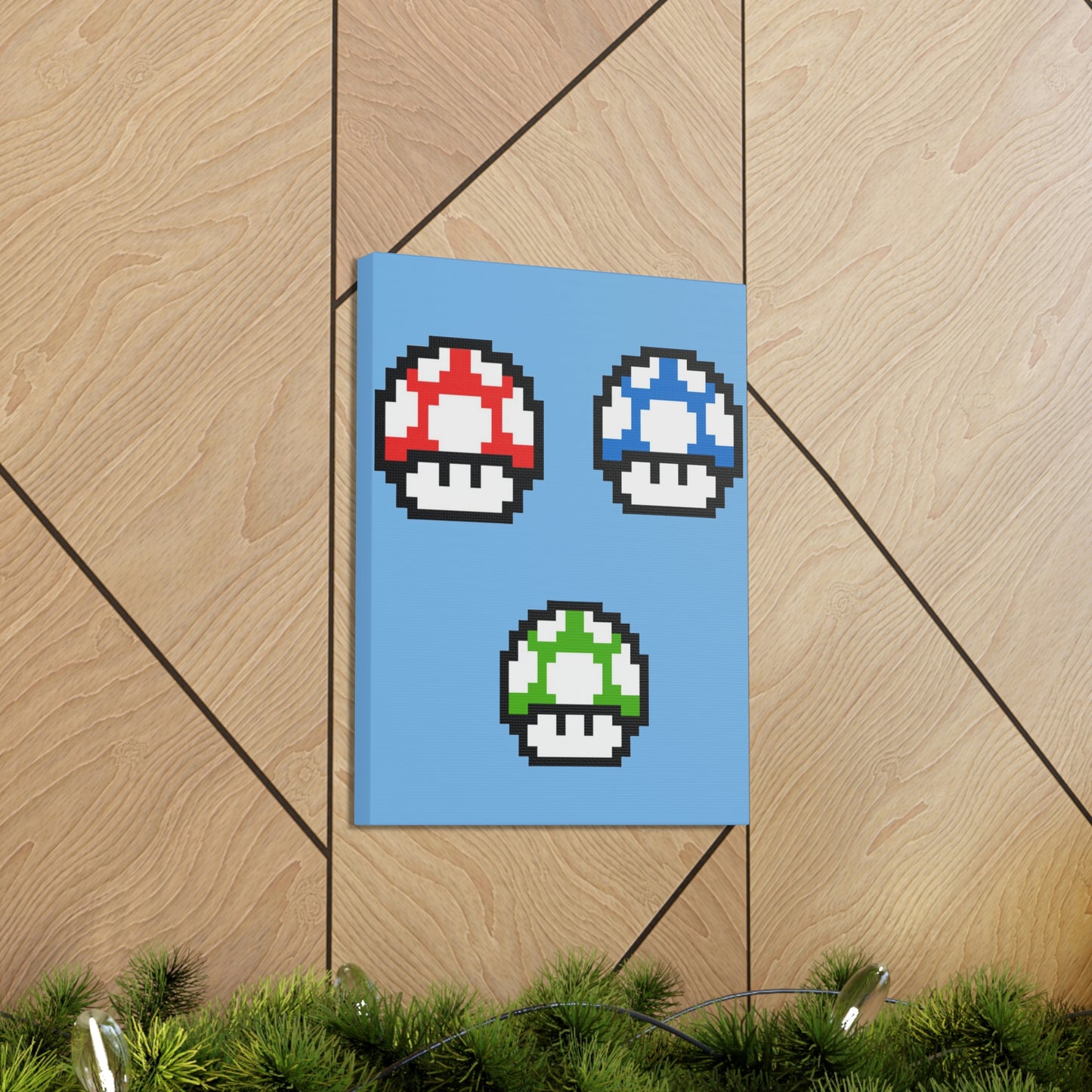 Mushroom 8 Bit Style Canvas Gallery Wraps