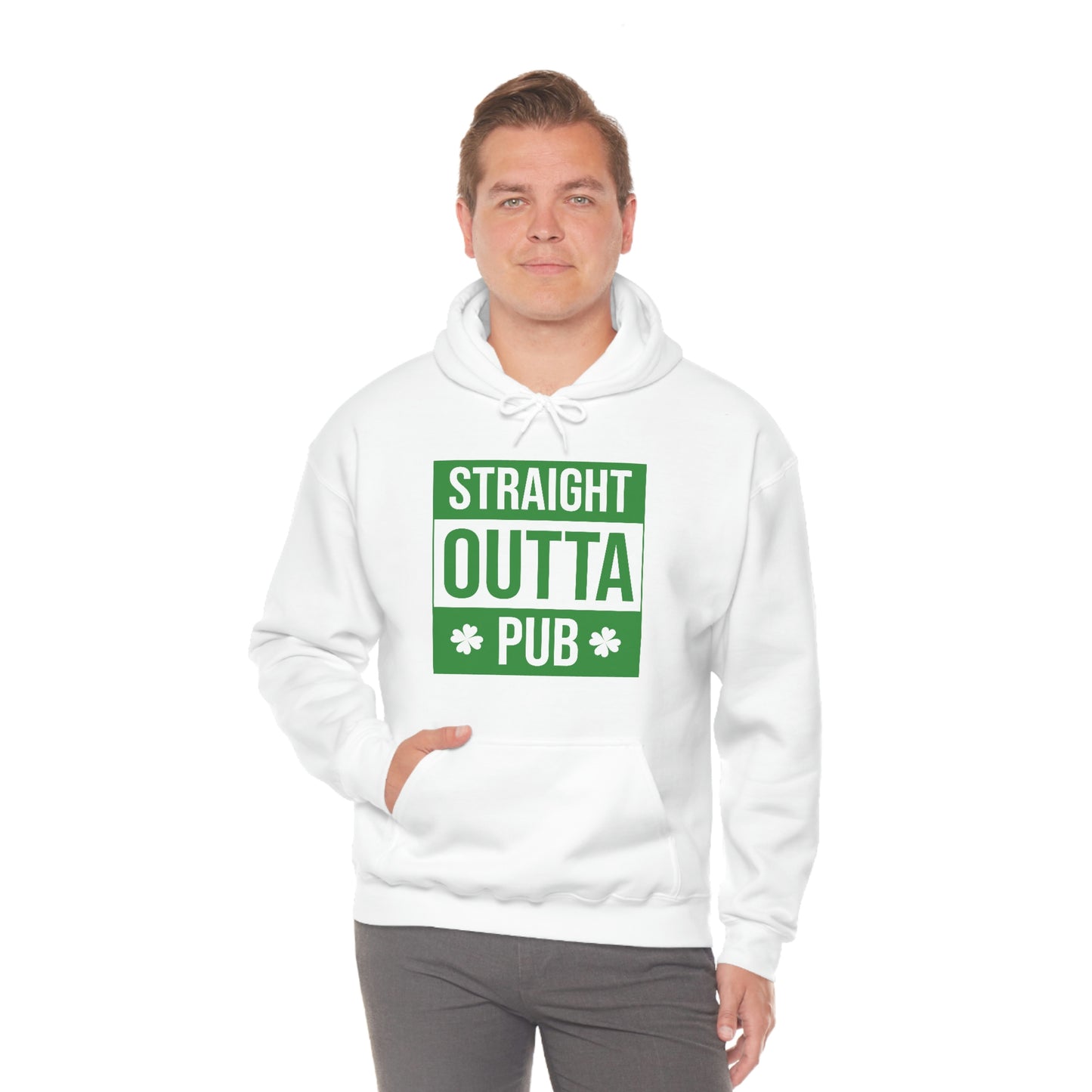 Straight Outta Pub Style Unisex Hooded Sweatshirt