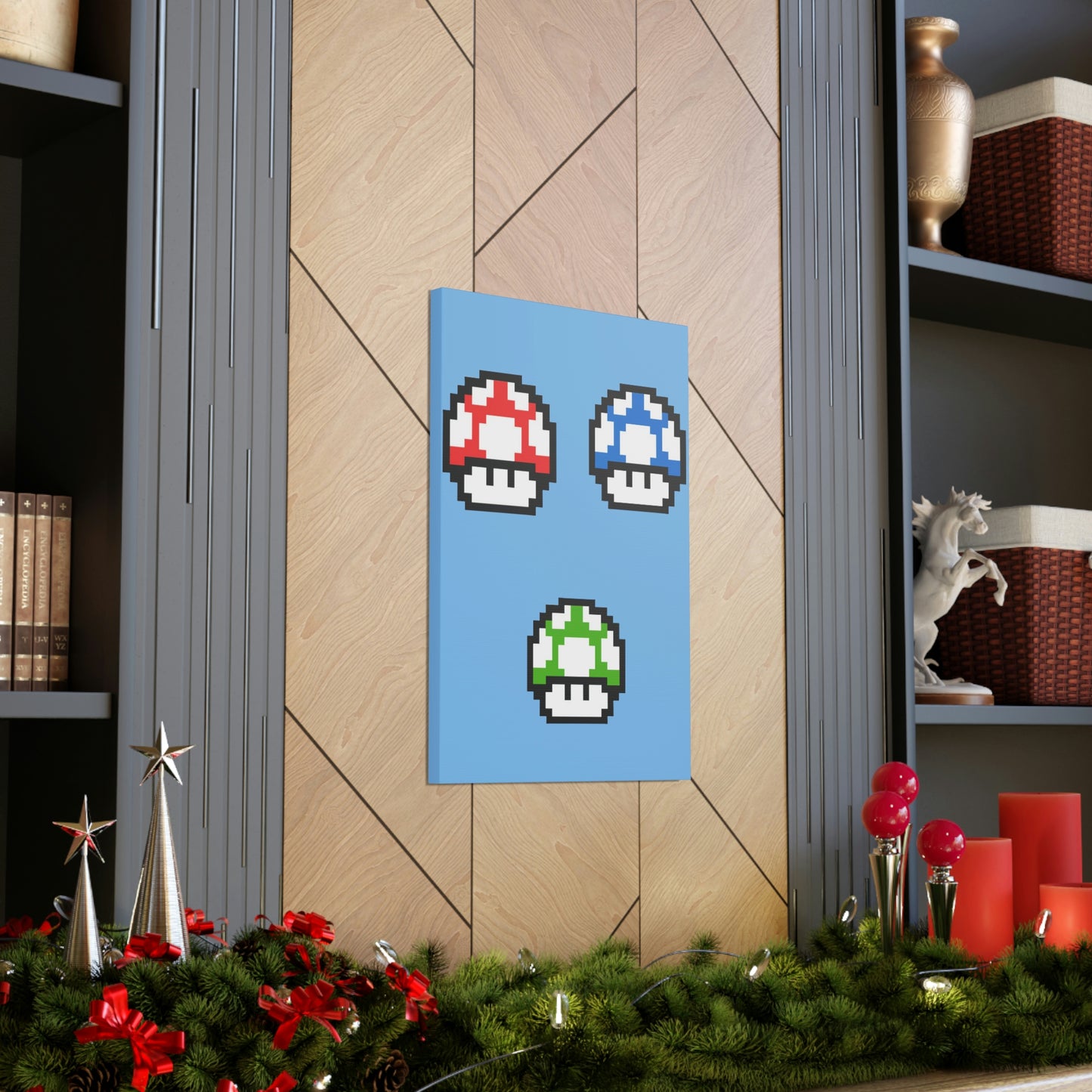 Mushroom 8 Bit Style Canvas Gallery Wraps