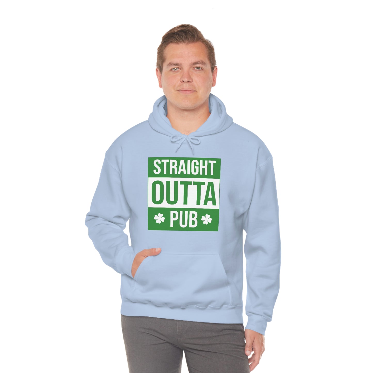 Straight Outta Pub Style Unisex Hooded Sweatshirt