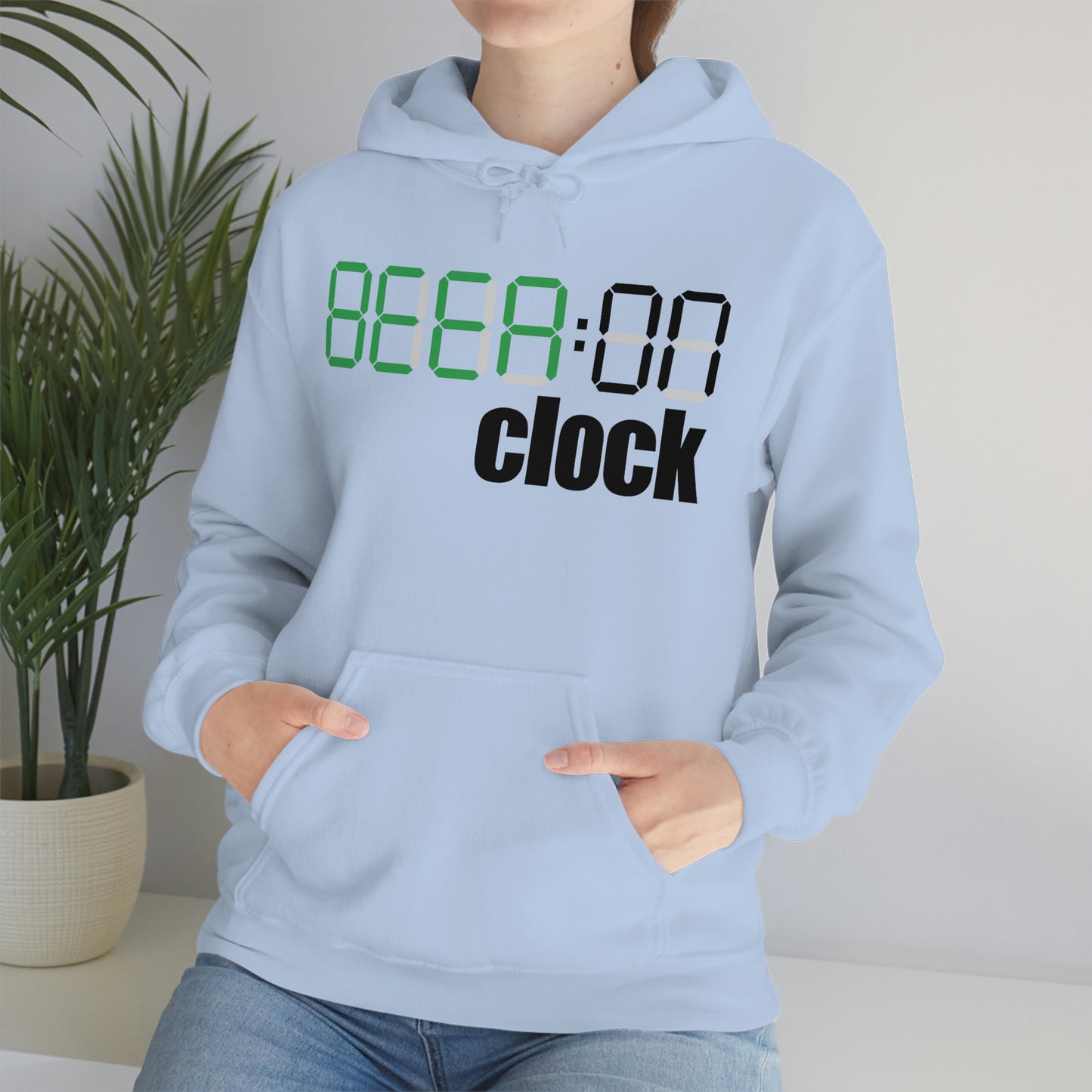Beer on Clock Unisex Hooded Sweatshirt