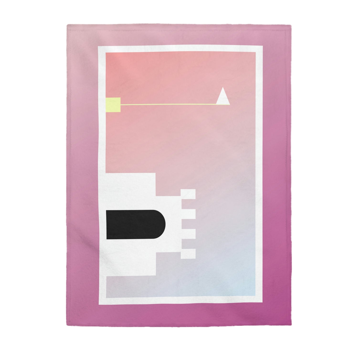 Castle 8 Bit Style Velveteen Plush Blanket