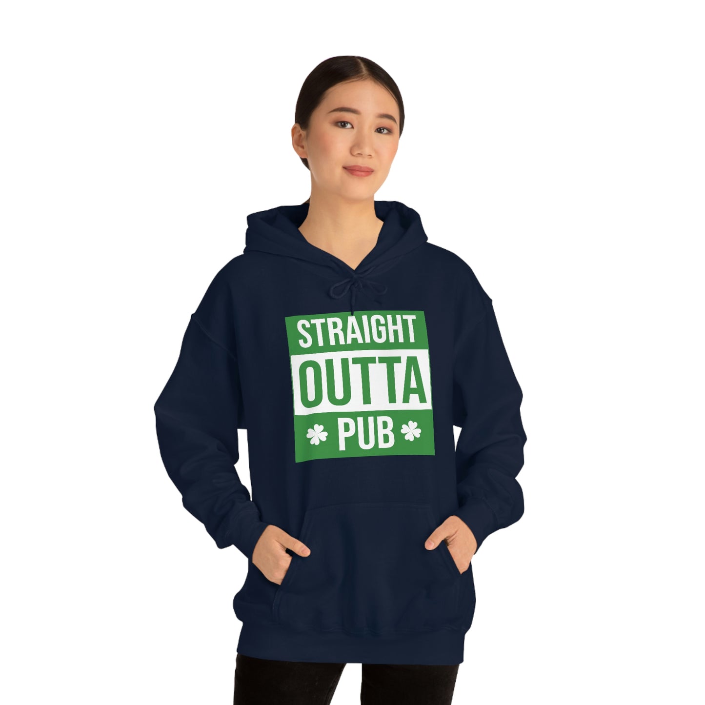 Straight Outta Pub Style Unisex Hooded Sweatshirt