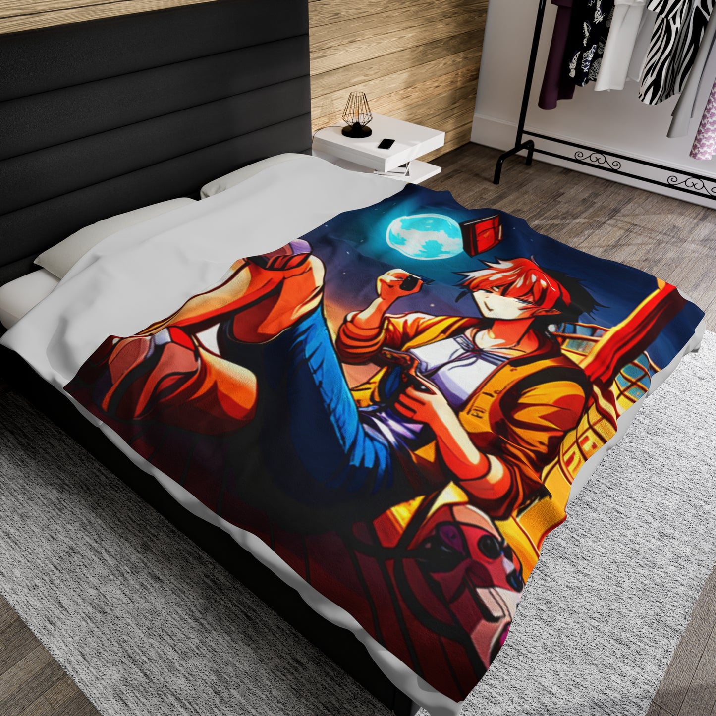 Moonlight Gamer Velveteen Plush Blanket