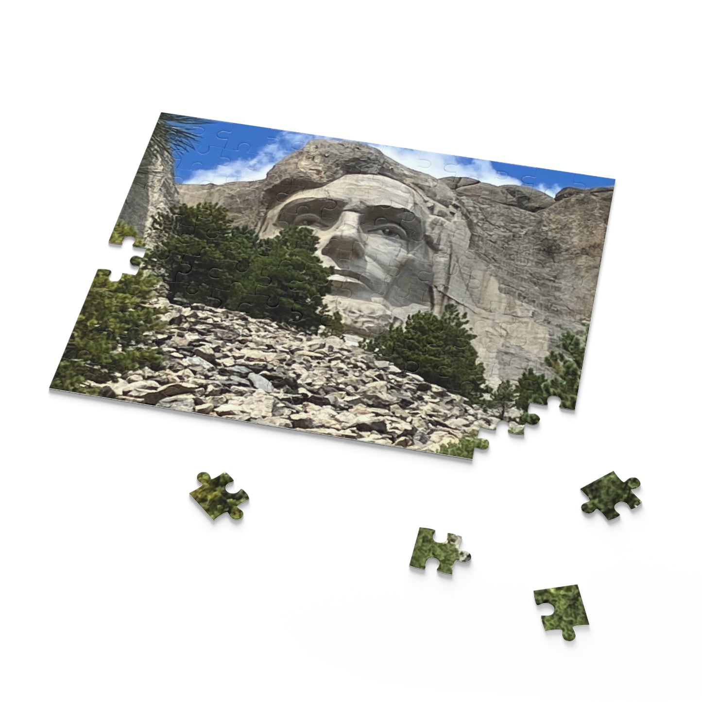 Abe Lincoln Mount Rushmore Scenic Puzzle (120, 252, 500-Piece)