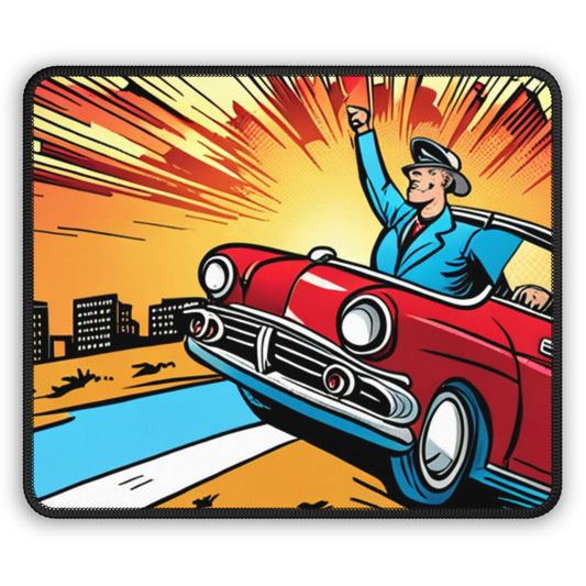 Classic Car Coty Background Gaming Mouse Pad