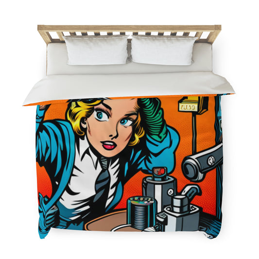 Comic Book Strip Pattern Duvet Cover