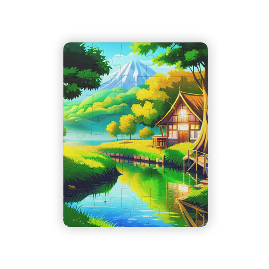 Cabin on the River Kids' Puzzle, 30-Piece