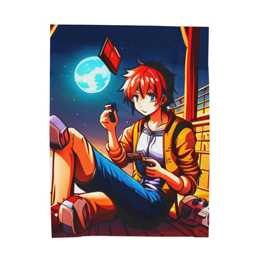 Moonlight Gamer Velveteen Plush Blanket