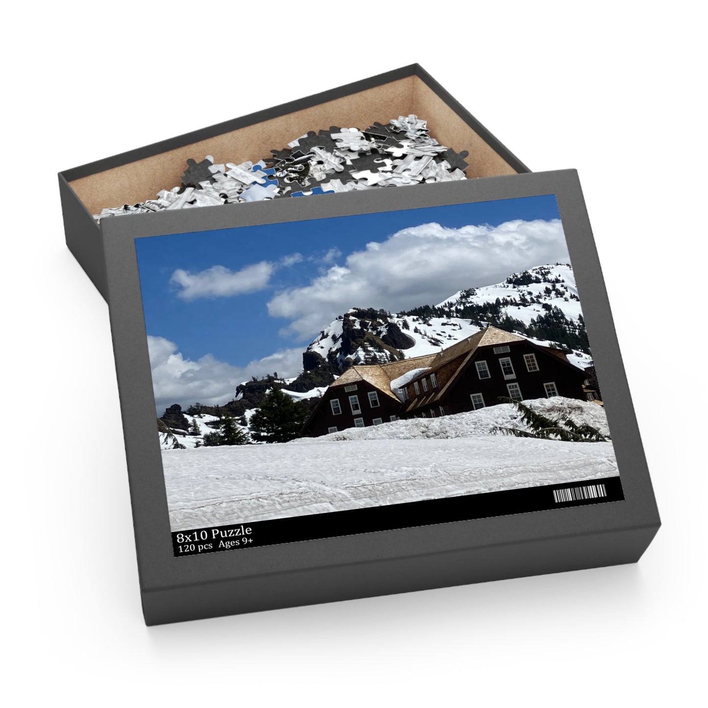 Crater Lake Lodge Winter Scenic Puzzle (120, 252, 500-Piece)