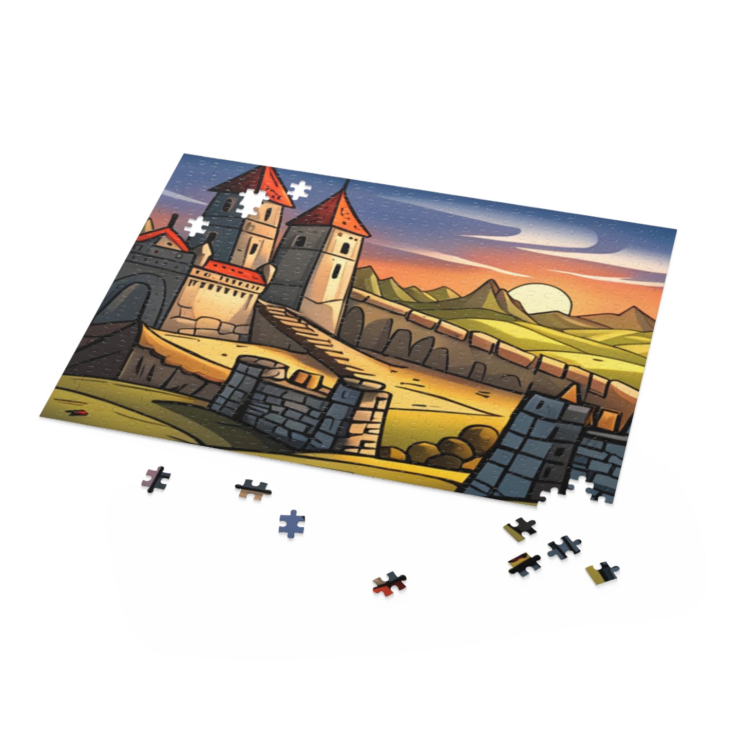 Medieval Castle Comic Concept Puzzle (120, 252, 500-Piece)