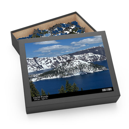 Crater Lake Wizard Island Scenic Puzzle (120, 252, 500-Piece)