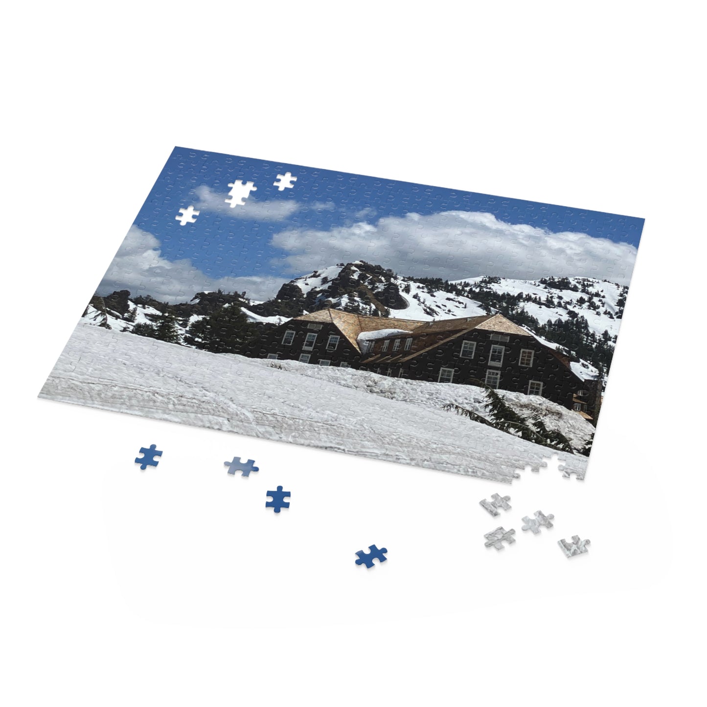 Crater Lake Lodge Winter Scenic Puzzle (120, 252, 500-Piece)