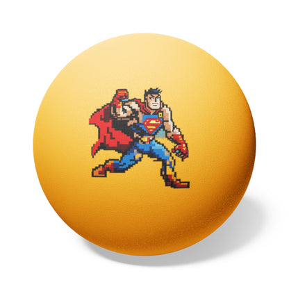 Superman 8 Bit Style Ping Pong Balls, 6 pcs