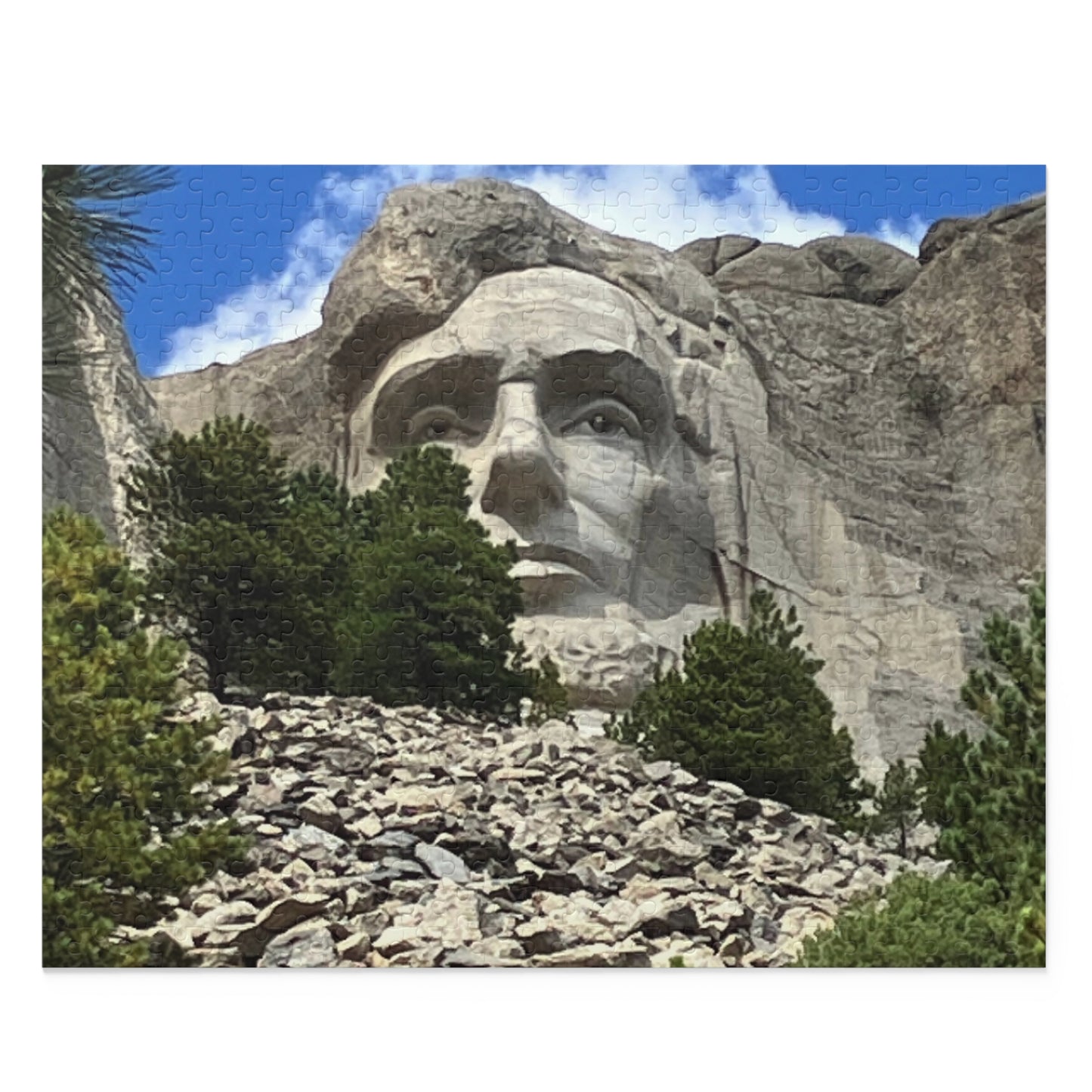 Abe Lincoln Mount Rushmore Scenic Puzzle (120, 252, 500-Piece)