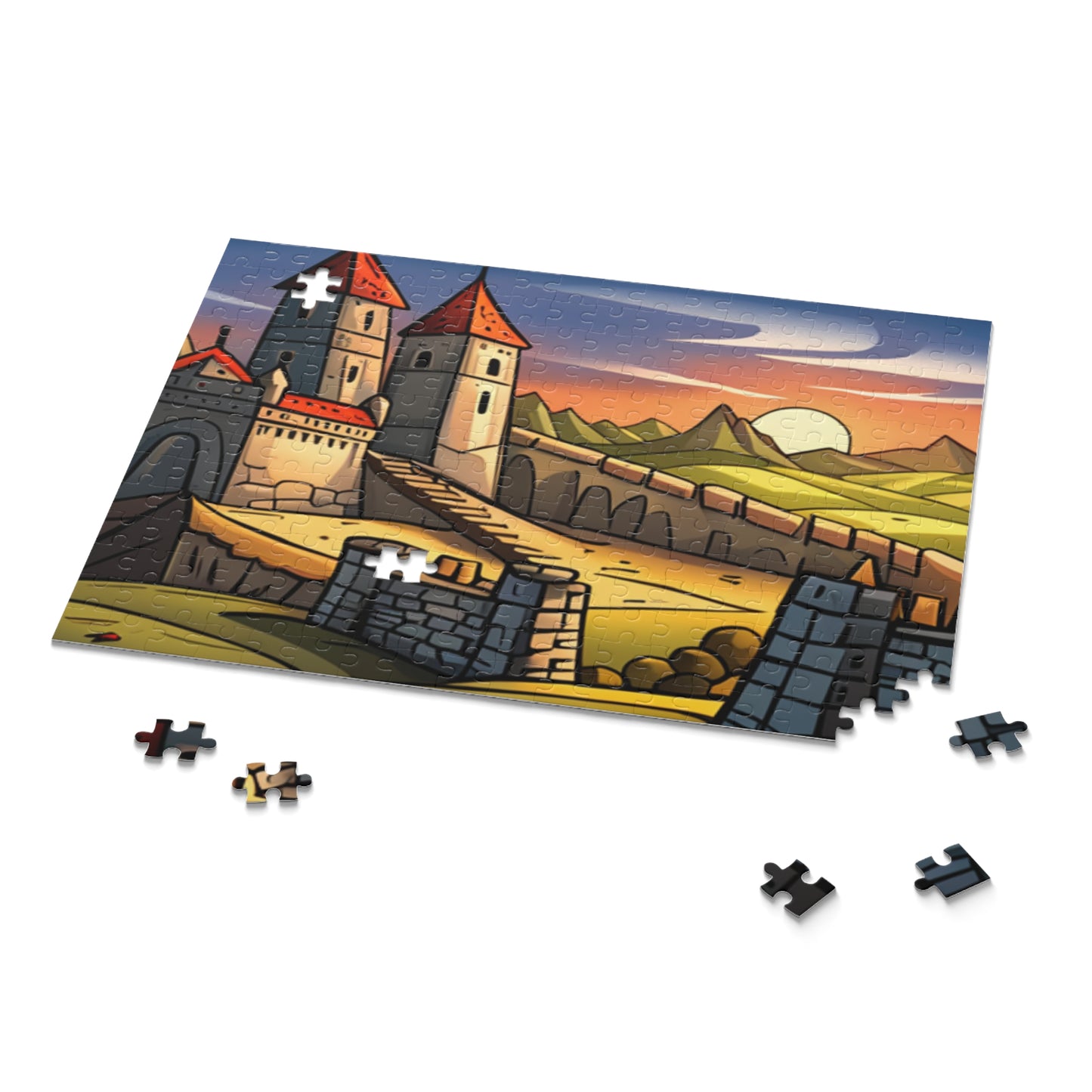 Medieval Castle Comic Concept Puzzle (120, 252, 500-Piece)