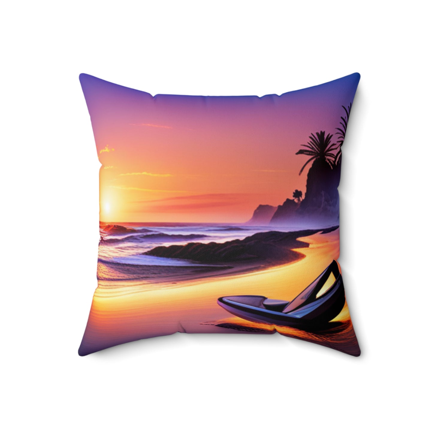 Surf Style Spun Polyester Square Pillow