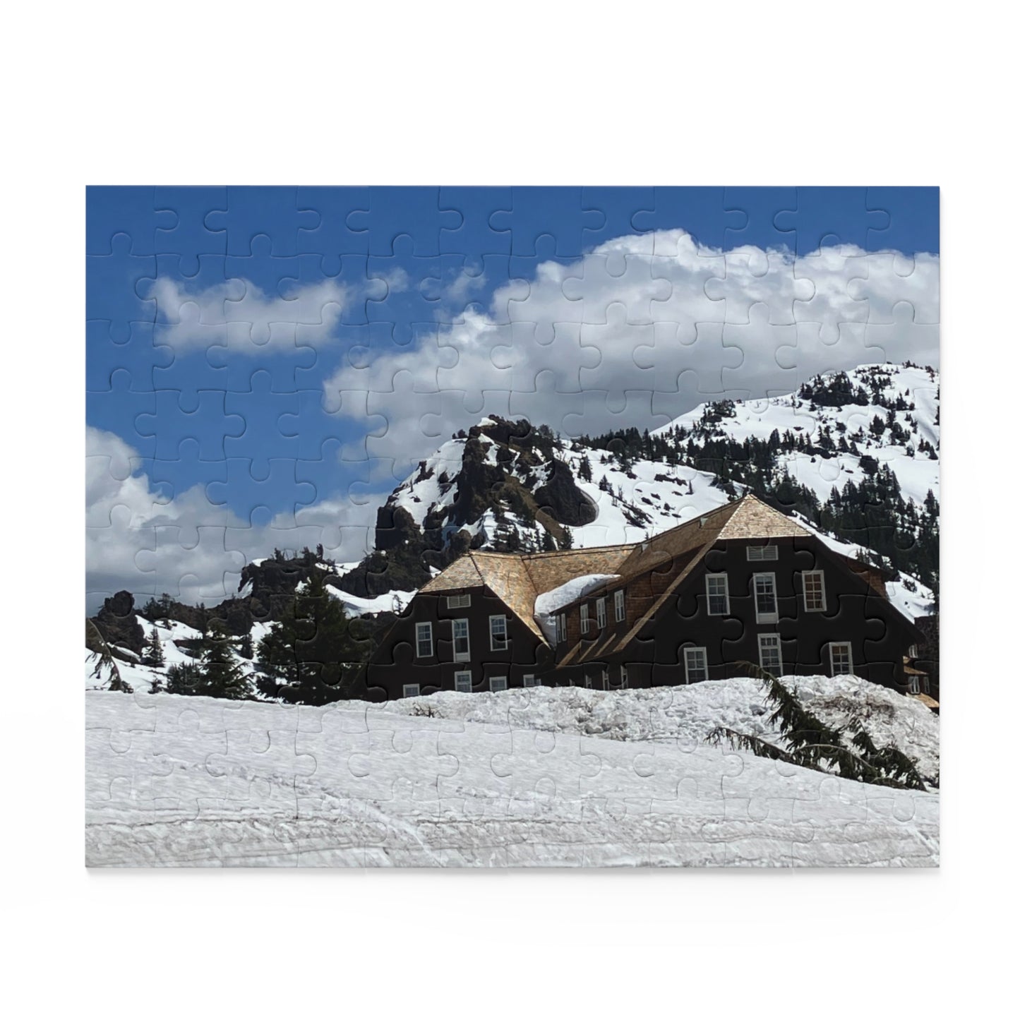 Crater Lake Lodge Winter Scenic Puzzle (120, 252, 500-Piece)