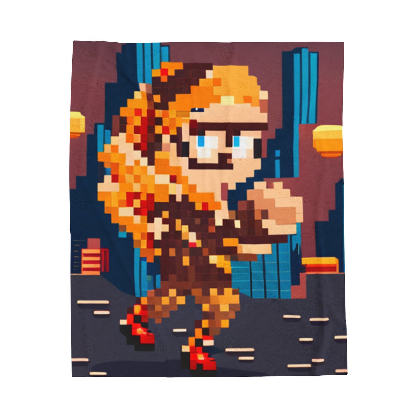 8 Bit Generic Hero Velveteen Plush Blanket