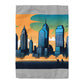 City 8 Bit Background Duvet Cover