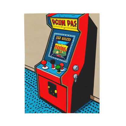 Comic Book Arcade Machine Velveteen Plush Blanket