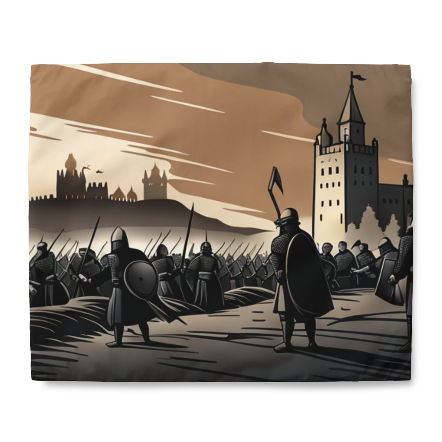 Medieval Battle Duvet Cover