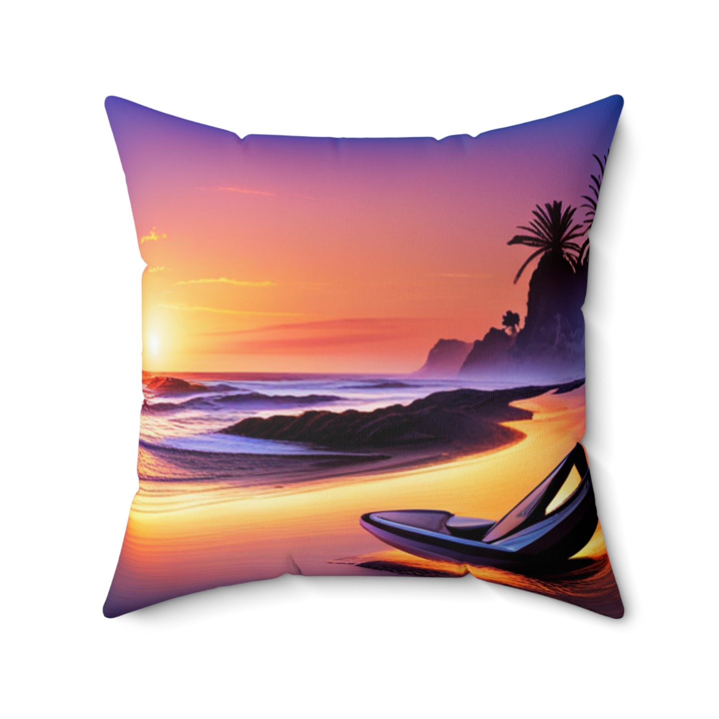 Surf Style Spun Polyester Square Pillow