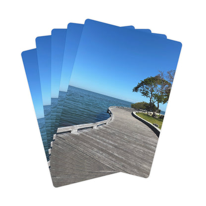 Biscayne National Park Jetty Boardwalk Scenic View Playing Cards