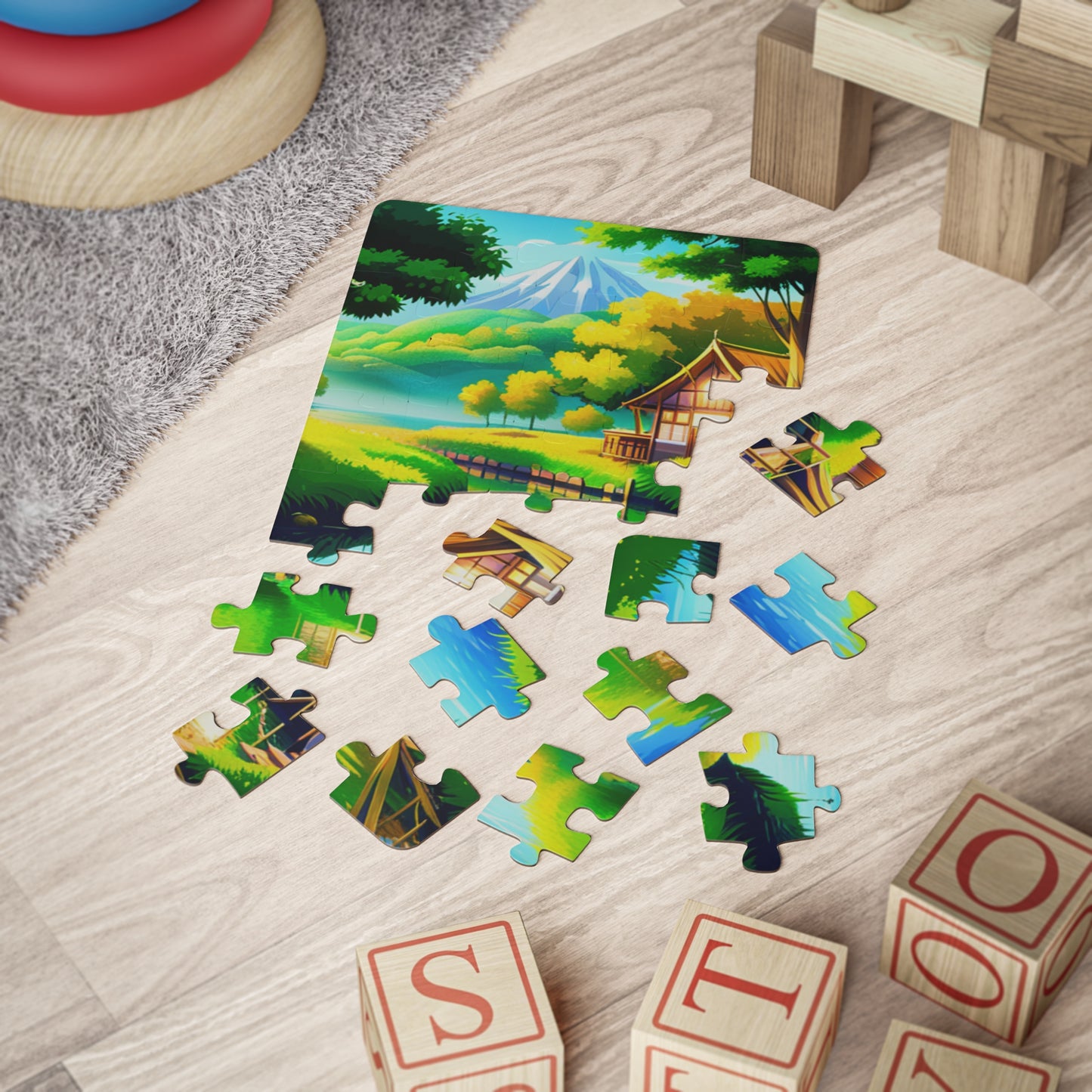 Cabin on the River Kids' Puzzle, 30-Piece