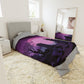 Purple Spooky Beach Piano Duvet Cover