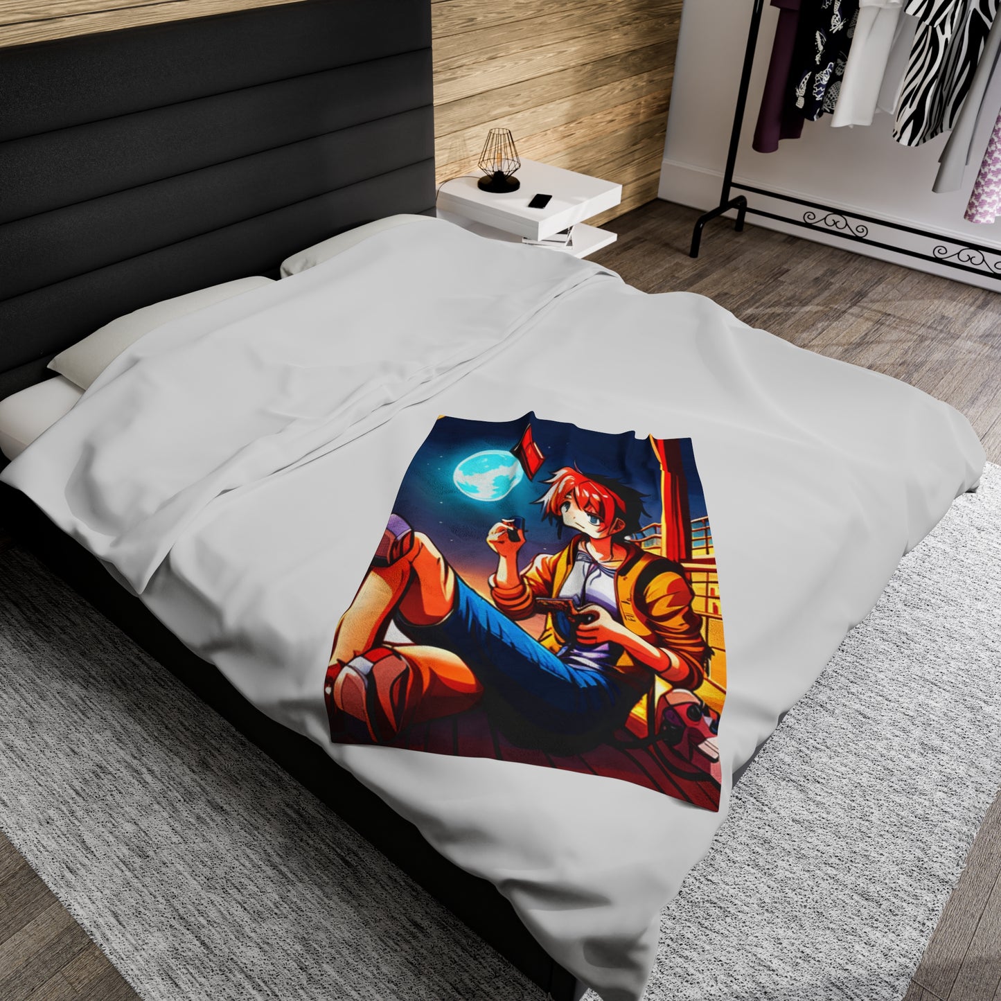 Moonlight Gamer Velveteen Plush Blanket