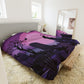 Purple Spooky Beach Piano Duvet Cover