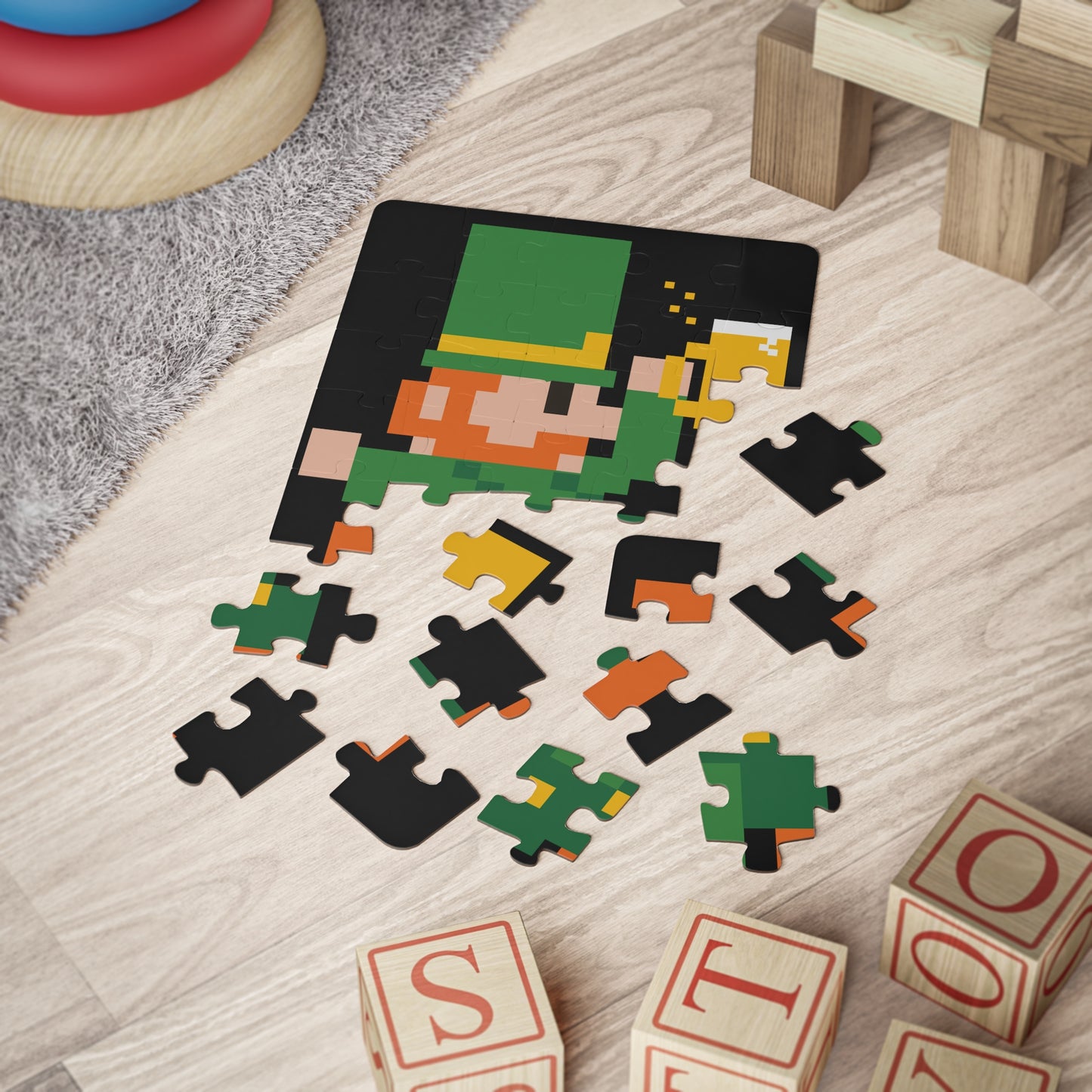 Leprechaun 8 Bit Puzzle, 30-Piece