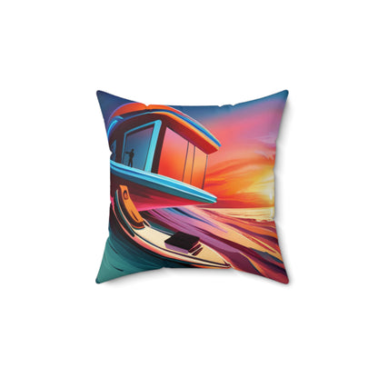 Surf Style Spun Polyester Square Pillow