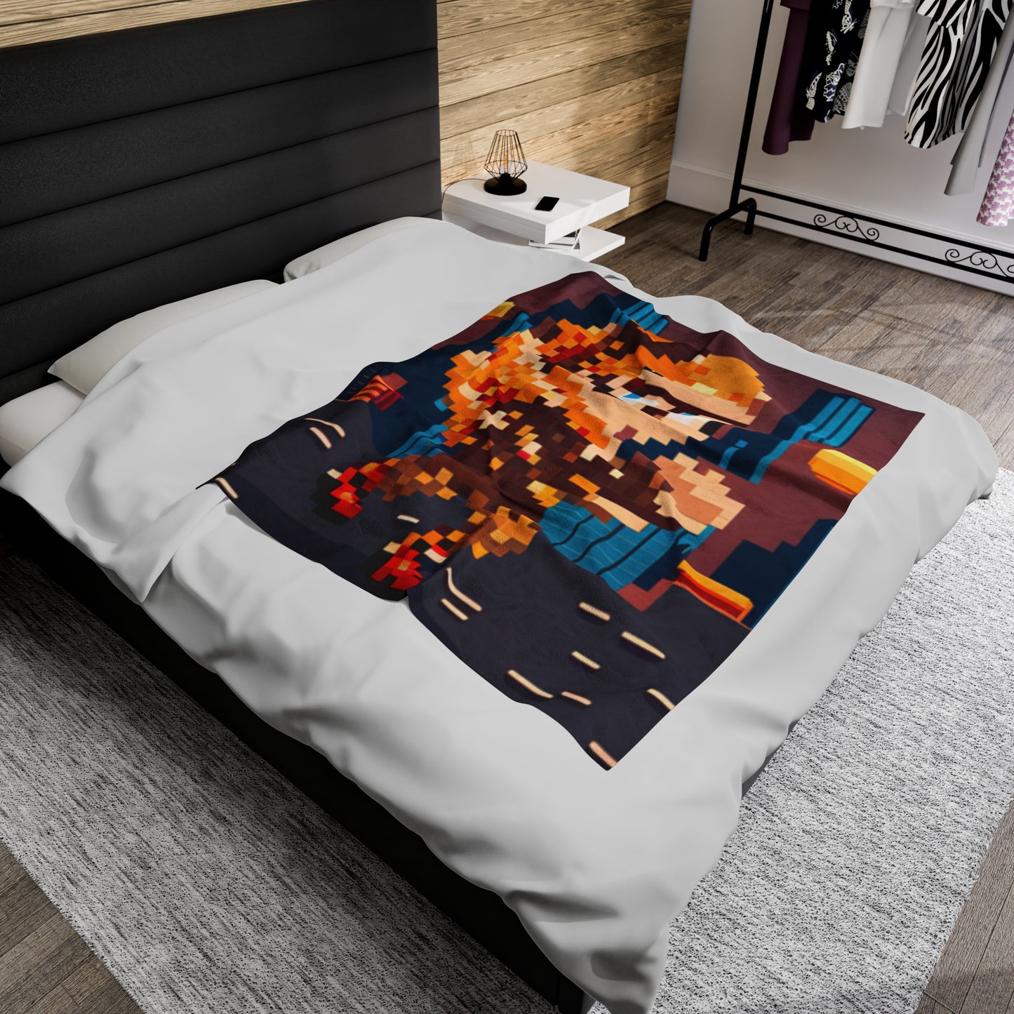 8 Bit Generic Hero Velveteen Plush Blanket