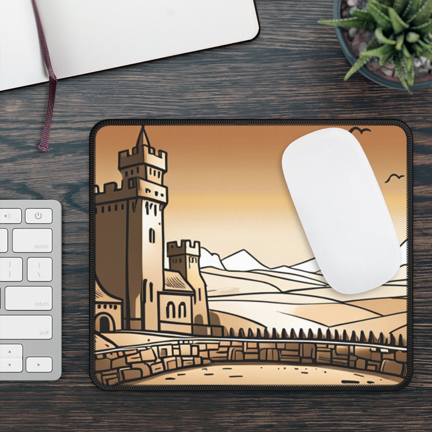 Medieval Scenic Background Gaming Mouse Pad