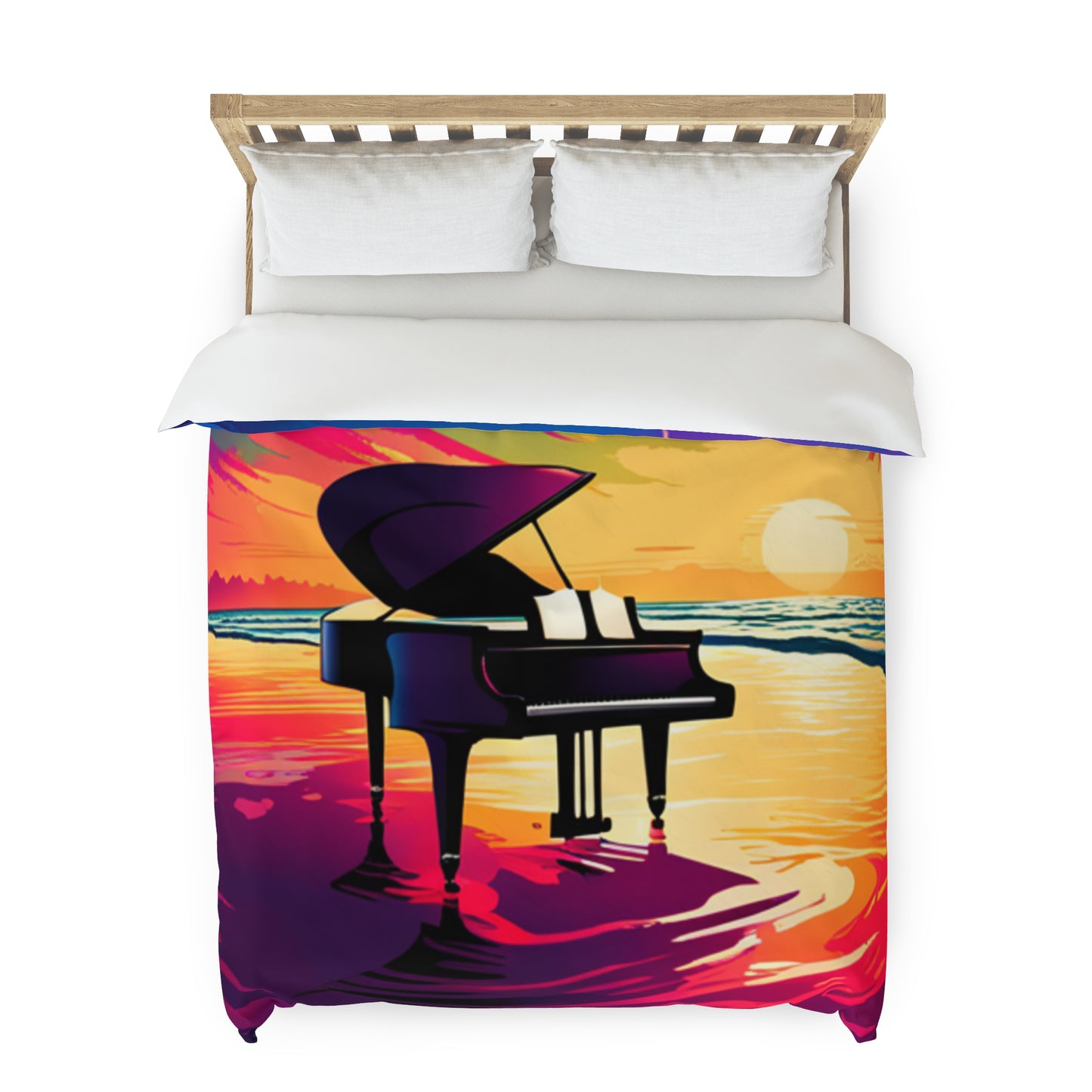 Beach Piano Duvet Cover