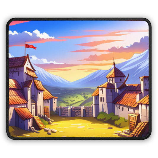 Medieval Village Gaming Mouse Pad