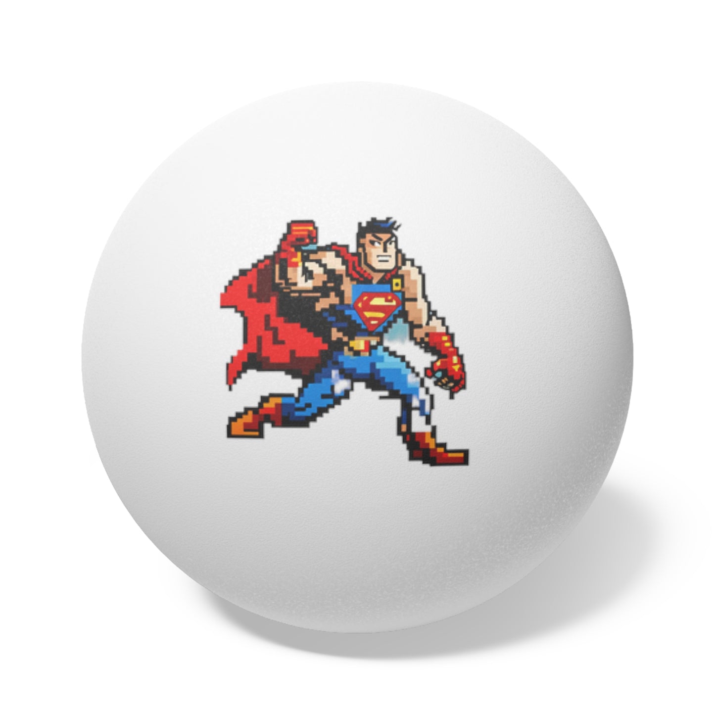 Superman 8 Bit Style Ping Pong Balls, 6 pcs