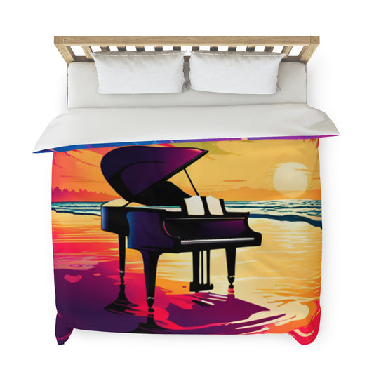 Beach Piano Duvet Cover