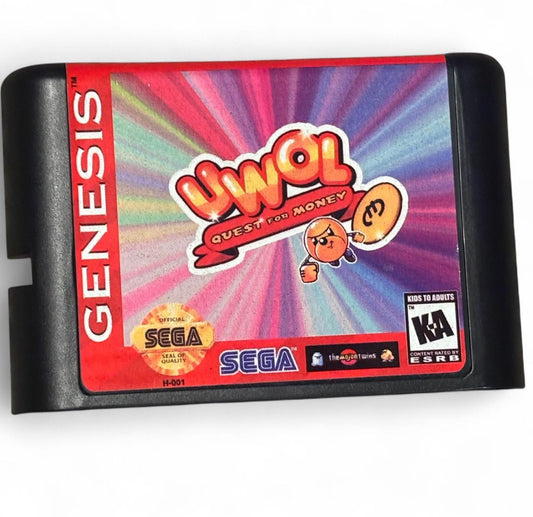 UWOL Quest For Money Sega Genesis Video Game