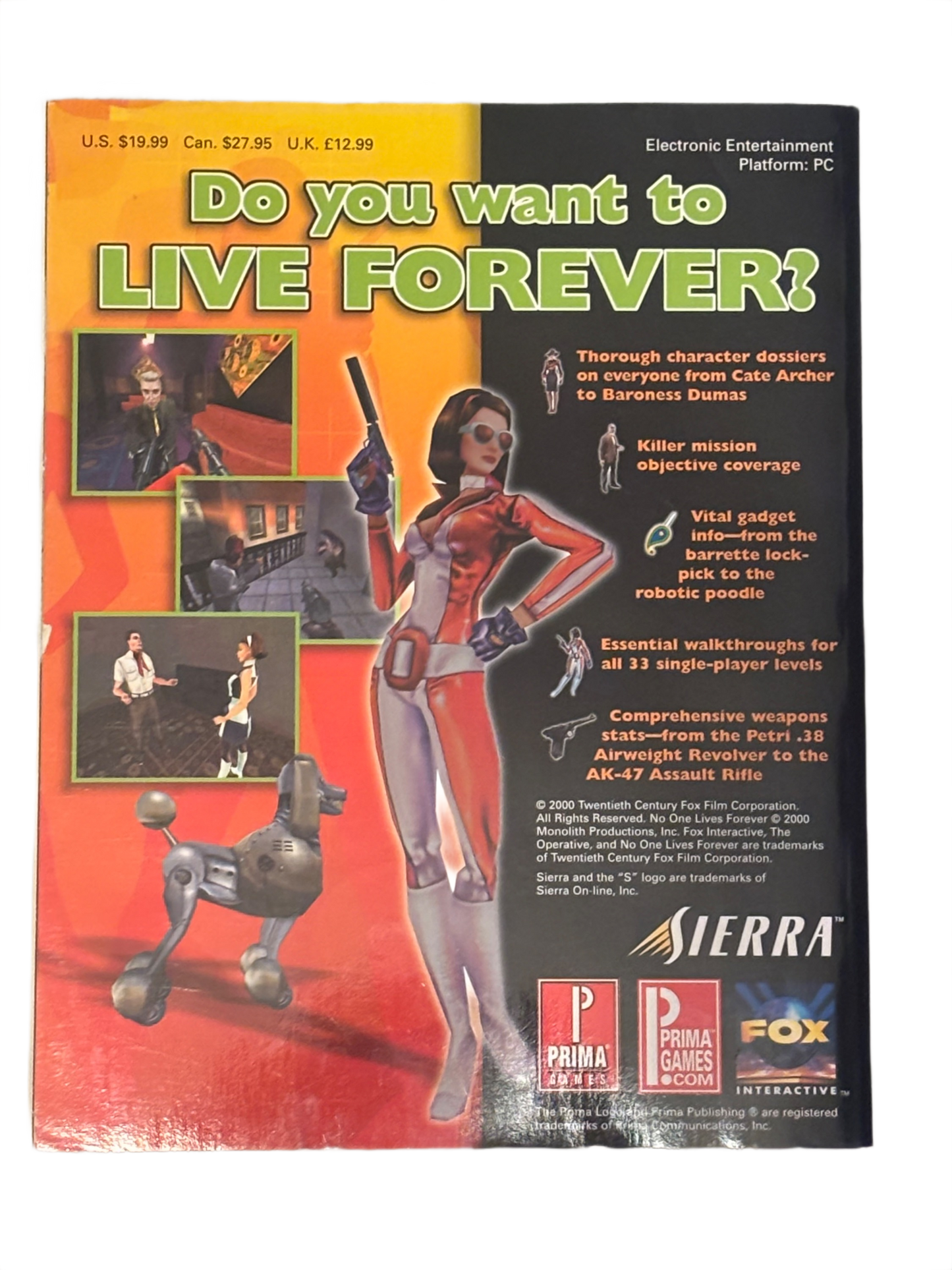 No One Lives Forever Strategy Guide for PC