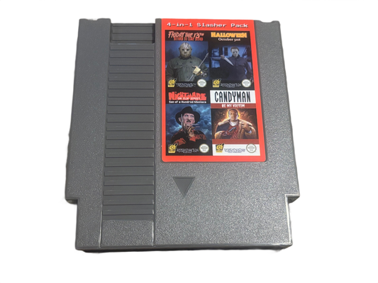 4 in 1 Slasher Pack Friday The 13th, Halloween, Candyman, Nightmare on Elm Street Nintendo NES Video Game