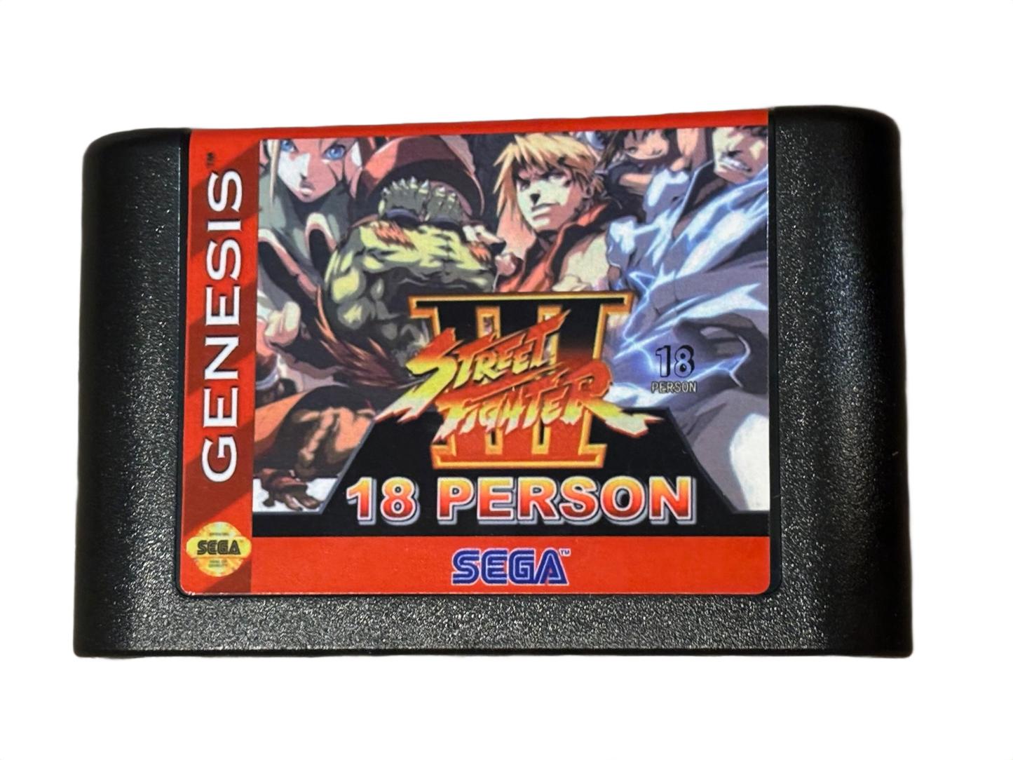 Street Fighter 18 Person Sega Genesis Video Game