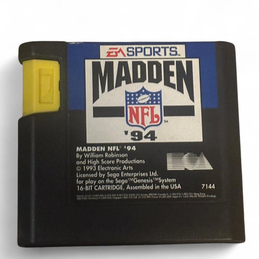 Madden Football 94 Sega Genesis Video Game