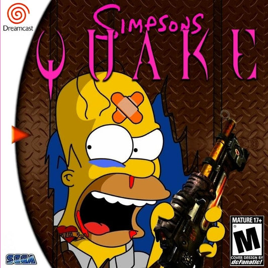 Simpsons Quake Sega Dreamcast Game