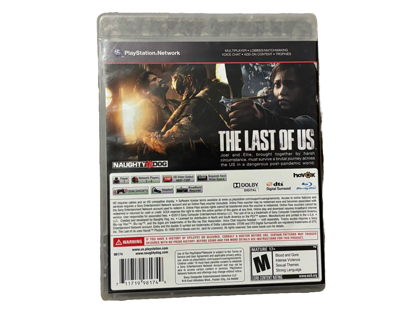 The Last of Us Sony PlayStation 3 PS3 Game