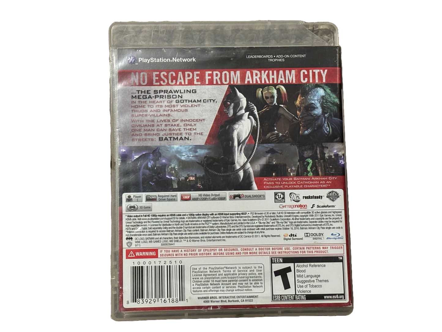 Batman Arkham City Sony PlayStation 3 PS3 Game