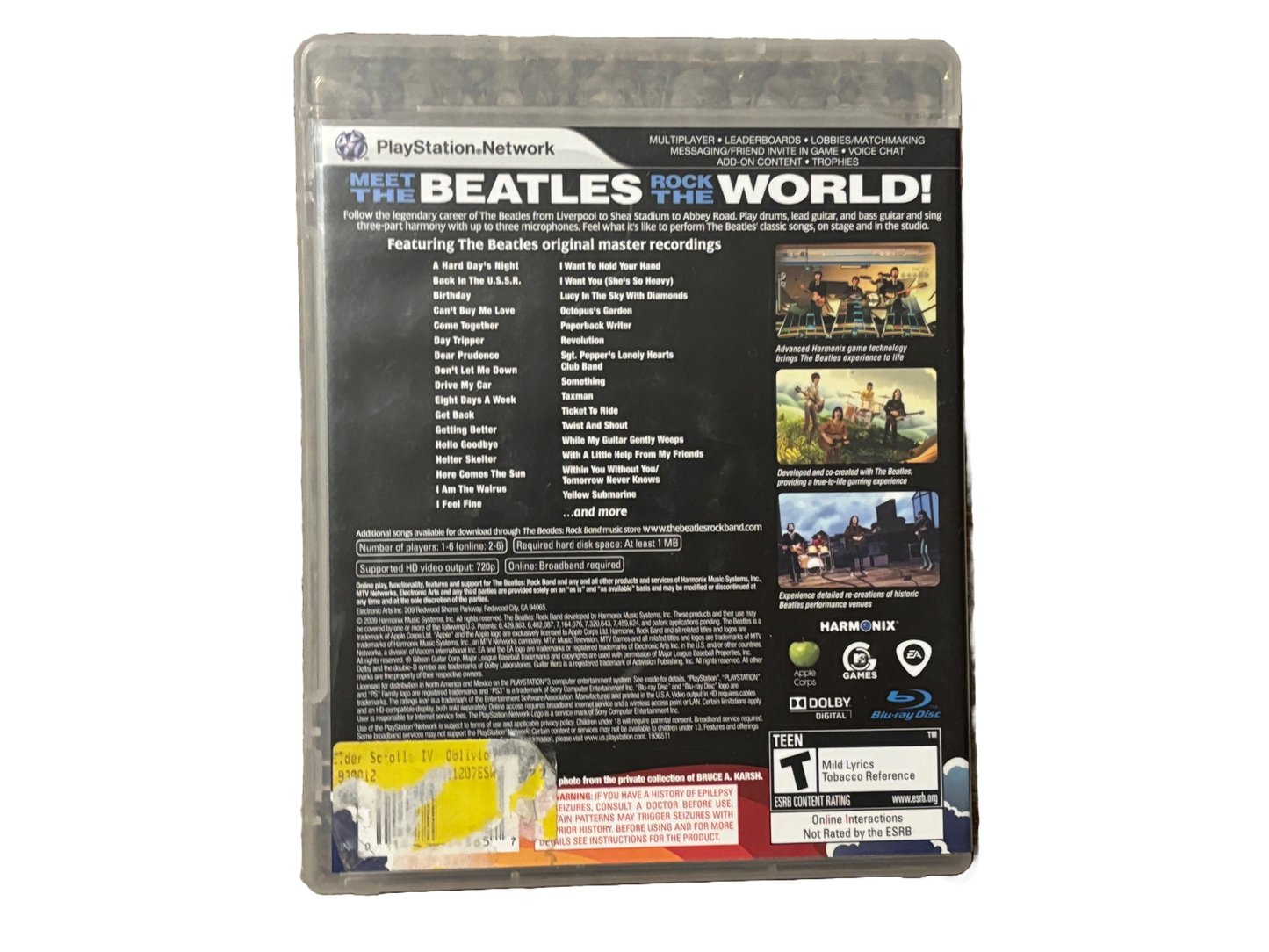 The Beatles Rock Band Sony PlayStation 3 PS3 Game. Complete.